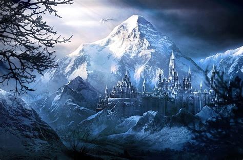 Frozen Fortress In 2020 Frozen Castle Fantasy Landscape Scenic