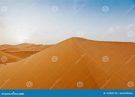 Desert Landscape With Orange Dunes Stock Photo Image Of Outdoors