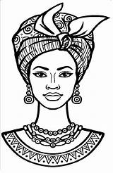 African Hilda Turban sketch template