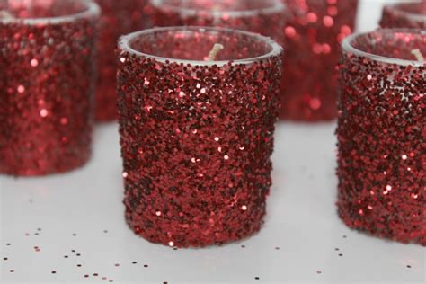 Diy Glittered Candle Holders