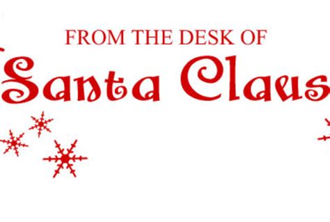 Printable stationery with the words, from the desk of. email you a digital file Santa Claus letterhead - fiverr