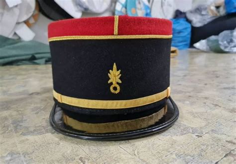 French Military Kepi Vintage Embroidery Cap Officer Peak Etsy