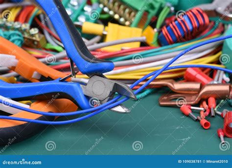 Set Of Tool Used In Electrical Installations Stock Image Image Of