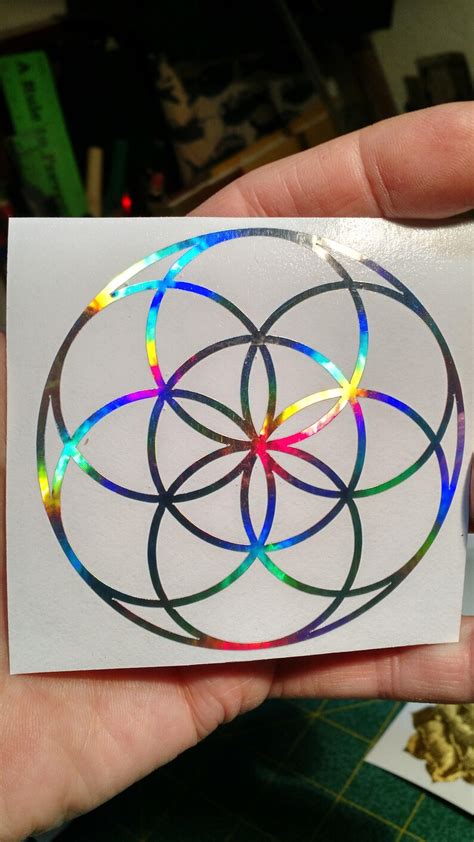 Seed Of Life Sticker 1 2 Or 3 Size Etsy