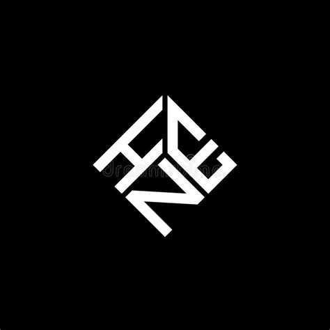 Hne Letter Logo Design On Black Background Hne Creative Initials