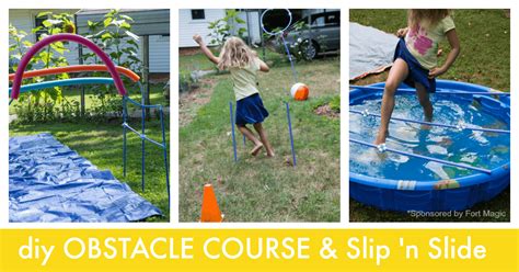 Make Your Own Obstacle Course for Kids (and DIY Slip N Slide)