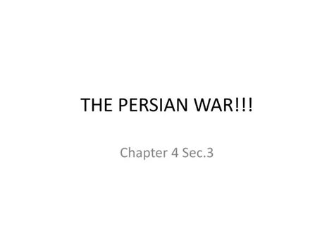 Ppt The Persian War Powerpoint Presentation Free Download Id
