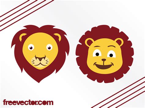 Cartoon Lion Face Easy 6000 Vectors Stock Photos And Psd Files
