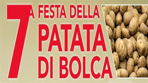 Dall8 Al 10 Settembre A Bolca Una Nuova Edizione Della Festa Della Patata