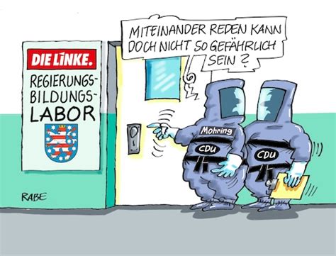 Werde ein naivling ▻ bit.ly/1a3gt6e schaut hin, hört zu, das ist unfassbar: Versuchslabor Thüringen von RABE | Politik Cartoon | TOONPOOL