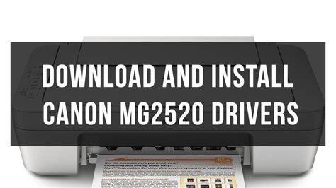 Make use of available links in order to select an appropriate driver, click on those links to devid : How to download and install Canon MG2520 driver - YouTube
