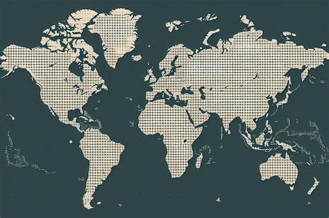 Premium Ai Image Dotted World Map Ai Generated