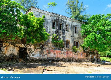 Old Run Down Building Frontage Of Asian Origin Stock Image Image Of