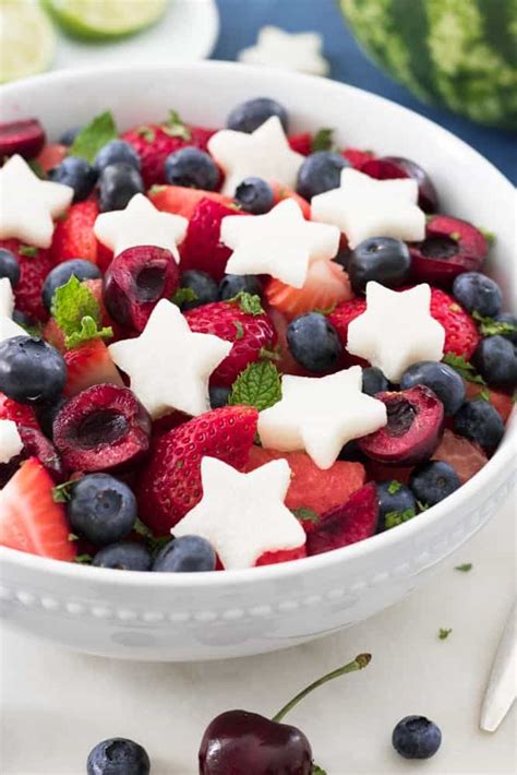 Red White And Blue Fruit Salad Eating By Elaine