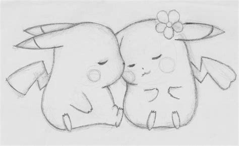 Pikachu In Love Drawing