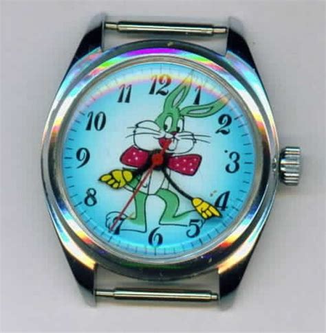 Wrist Watch Bugs Bunny 1 Jewel Mechanical Movement Working