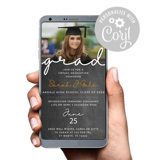 Select your colors, photos, and text online to get an instant preview of your card. Virtual Graduation Invitations & Announcements - Edit ...