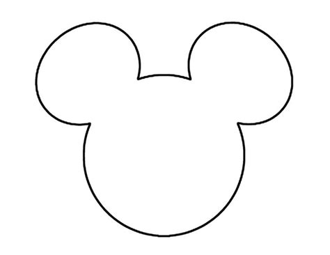 Draw Mickey Mouse Head Mickey Mouse Ears Head Outline Disneyland Disney