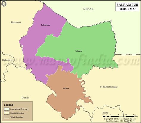The city of temples in the state of uttar pradesh is also a haven for quality education. Balrampur Tehsil Map