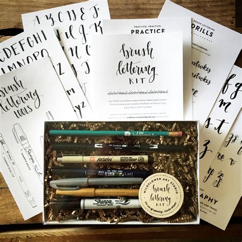 Brush Lettering Kit Diy Starter Set For Beginning Brush