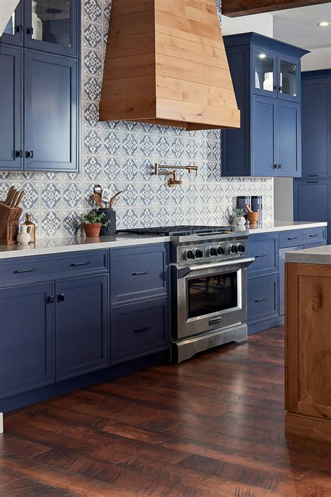 Blue Kitchen Cabinets With White Countertops Design Ideas