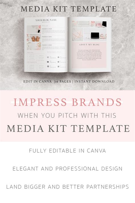 A Stunning And Customizable Media Kit Template For Canva Thats Perfect