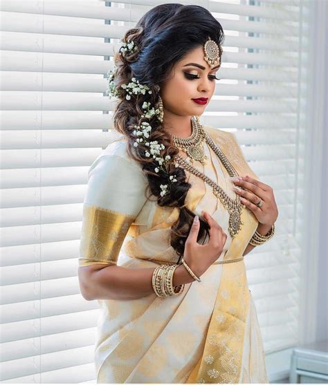 The Reception Hairstyle For South Indian Bride For New Style Stunning And Glamour Bridal Haircuts