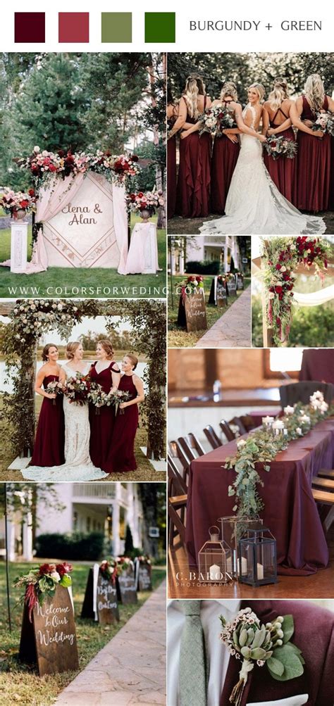 30 Greenery And Burgundy Wedding Color Ideas 2024