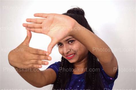 A Bengali Girl Showing Hand Gesture With Her Fingers Photoskart
