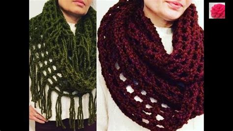 easy crochet infinity scarf and you can add fringe too youtube