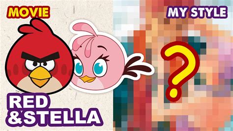 Drawing Angry Birds Characters Red And Stella In My Semi Realistic Style