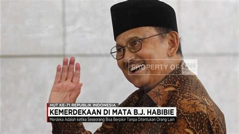 Habibie dan menteri kelautan dan perikanan susi pudjiastuti berada di urutan teratas tokoh yang paling dikagumi di indonesia pada 2018. Kemerdekaan di Mata Presiden B.J. Habibie - YouTube