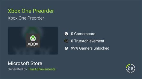 Xbox One Preorder Achievement In Microsoft Store