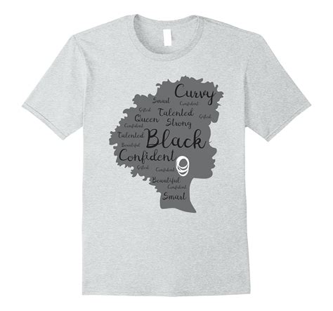 Strong Black Woman T Shirt Afro Word Art Natural Hair Tshirt Rt