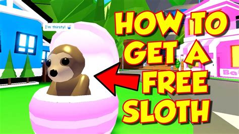 How To Get A Free Sloth Roblox Adopt Me Youtube
