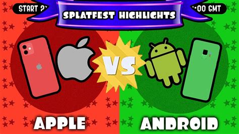 Custom Splatfest Highlights Apple Vs Android Splatoon Youtube