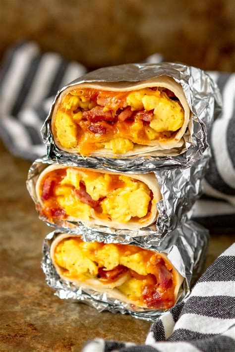 Simple And Easy Ham Egg And Cheese Freezer Breakfast Burritos