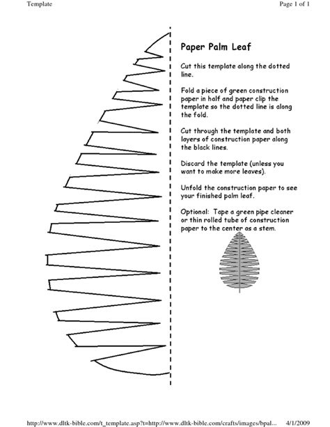 Palm Sunday Leaf Coloring Page Coloring Page Blog