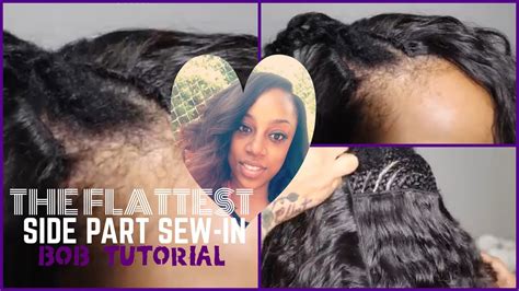 Sew In Bob Side Part Full Tutorial Youtube