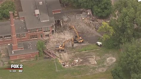 Delapidated Pitcher School Torn Down In Detroit