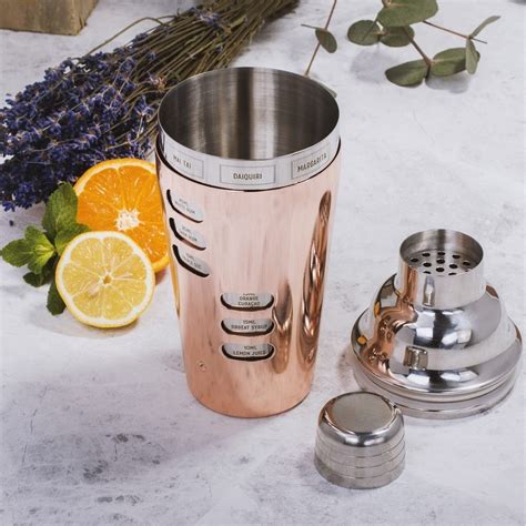 Copper Recipe Cocktail Shaker