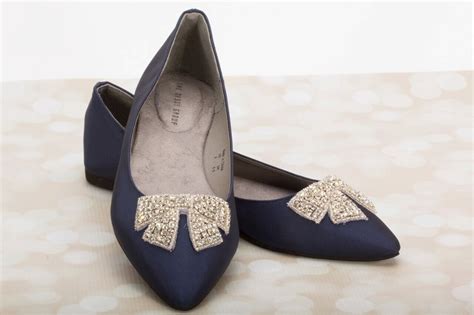 Navy Blue Flats Wedding Flats Bridal Shoe Blue Wedding