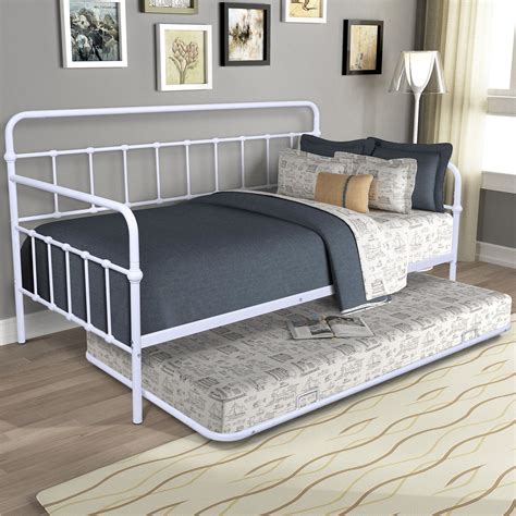 Metal Frame Daybed With Trundle Aurorae