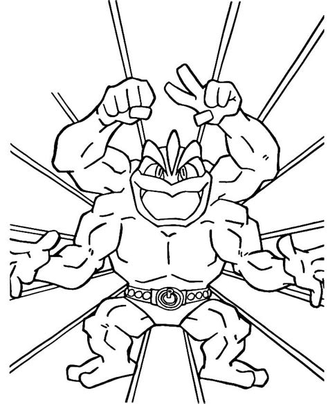 Angry Machamp Coloring Page Free Printable Coloring Pages For Kids