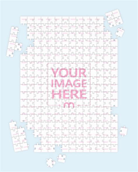 Jigsaw Puzzle With 252 Pieces 10x14in Mockup Mediamodifier