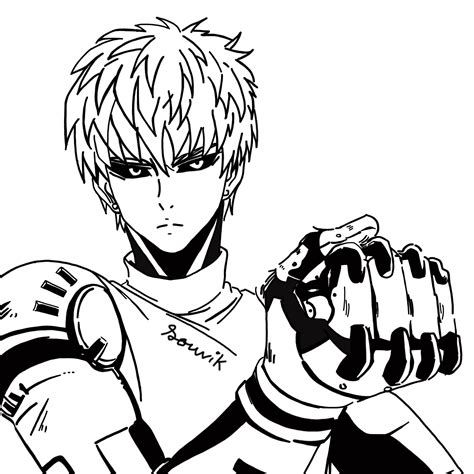 Saitama One Punch Man Coloring Pages Coloring Pages