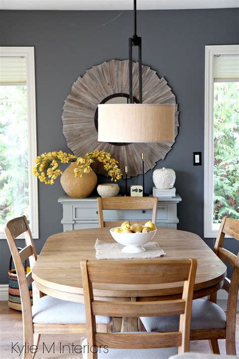 Maybe you would like to learn more about one of these? Benjamin Moore Gray on dining room feature or accent wall ...