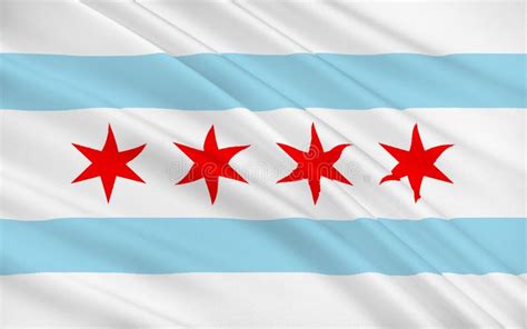 Flag Of Chicago Usa Stock Illustration Illustration Of Chicago