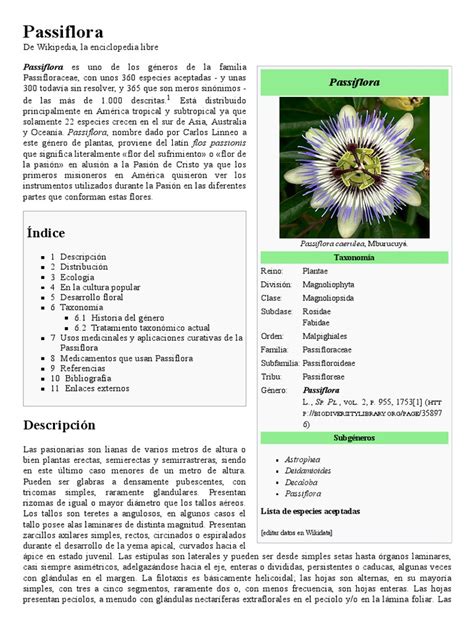 Passiflora Wikipedia La Enciclopedia Libre Ciencias De La Tierra Y