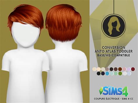 Sims 4 Hairs Coupure Electrique Anto`s Atlas Hair Retextured For